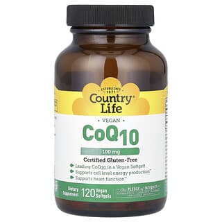 Country Life, CoQ10 vegana, 100 mg, 120 cápsulas blandas veganas