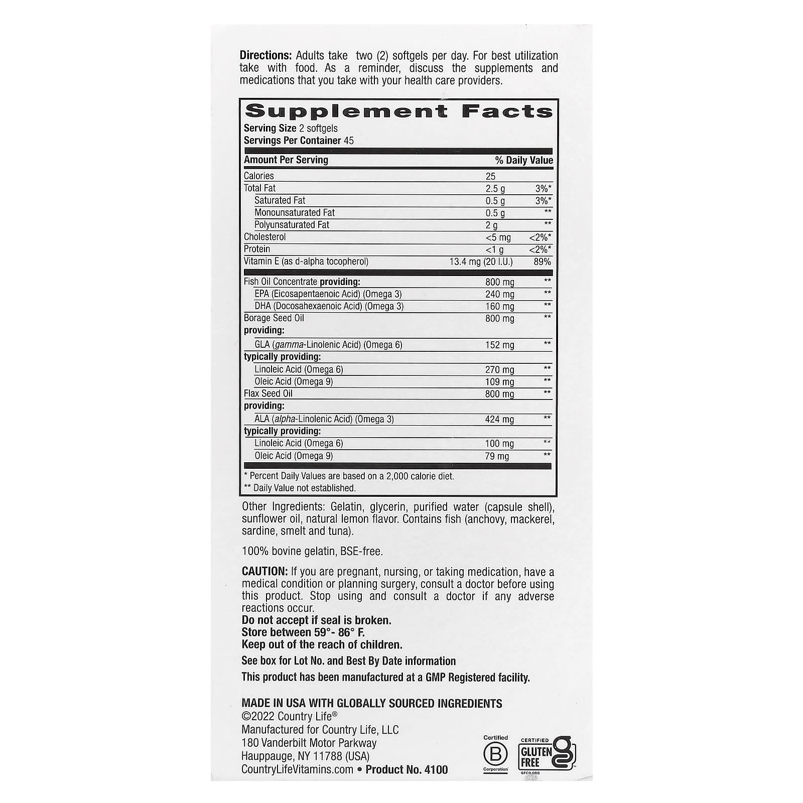 Country Life, Ultra Concentrated Omega 369 Complete, Natural Lemon