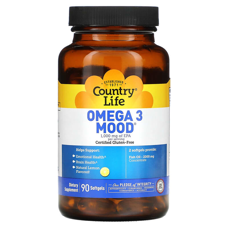 Omega 3 Mood Natural Lemon 90 Softgels