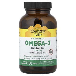 Country Life, Naturlig Omega-3, 100 bløde geler