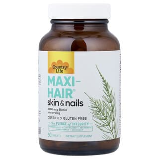 Country Life, Maxi-Haar, Huid & Nagels, 60 Tabletten