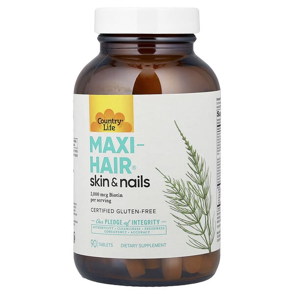 Country Life Maxi-Hair®, Skin & Nails, 90 Tablets