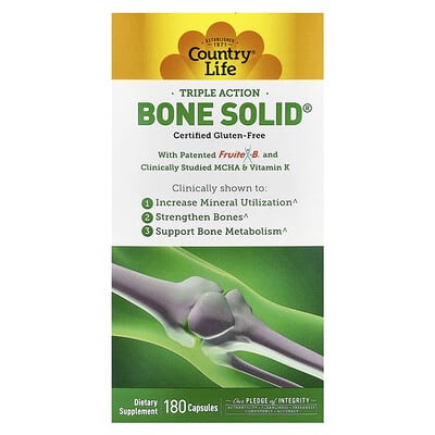 Country Life, Triple Action Bone Solid®, 180 Capsules