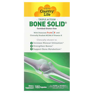 Country Life, Triple Action Bone Solid, 180 Capsules