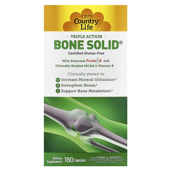 Triple Action Bone Solid®, 180 Capsules