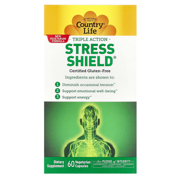 Triple Action Stress Shield, 60 Vegetarian Capsules