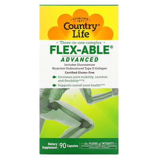 Country Life, Flex-Able® 三合一高級複合營養膠囊，90 粒裝