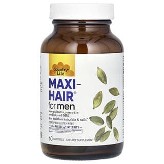Country Life, Erkekler için Maxi-Hair, 60 Softgel