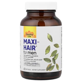 Country Life, Maxi-Hair for Men, 60 Softgels