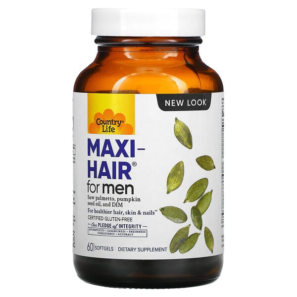 Country Life, Maxi-Hair for Men, 60 Softgels