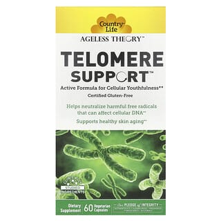 Country Life, Ageless Theory, Telomere Support, Unterstützung der Telomere, 60 pflanzliche Kapseln
