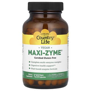Country Life, Maxi-Zyme, 120 capsules vegan
