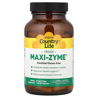 Country Life, Maxi-Zyme, 120 vegán kapszula