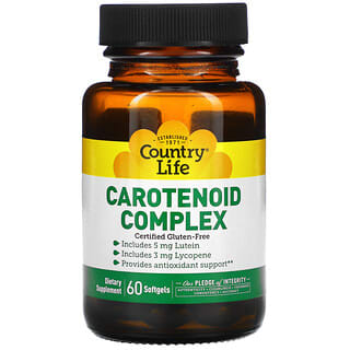 Country Life, Complexo Carotenoide, 60 cápsulas softgel