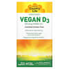 Country Life, Certified Vegan D3, 125 mcg (5,000 IU), 60 Vegan Softgels