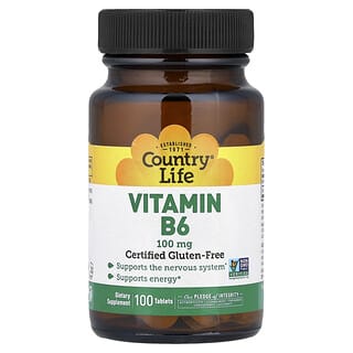 Country Life, Vitamina B6, 100 mg, 100 comprimidos