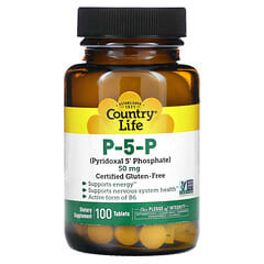 Country Life, P-5-P, 50 mg, 100 comprimidos