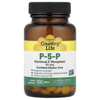 Country Life, P-5-P, 50 mg, 100 comprimidos