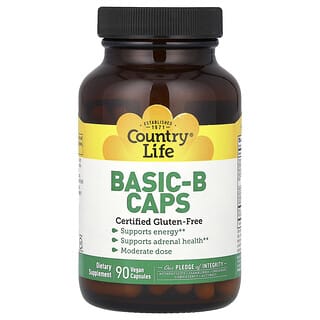 Country Life, Basic-B Caps, 90 Cápsulas Vegetais