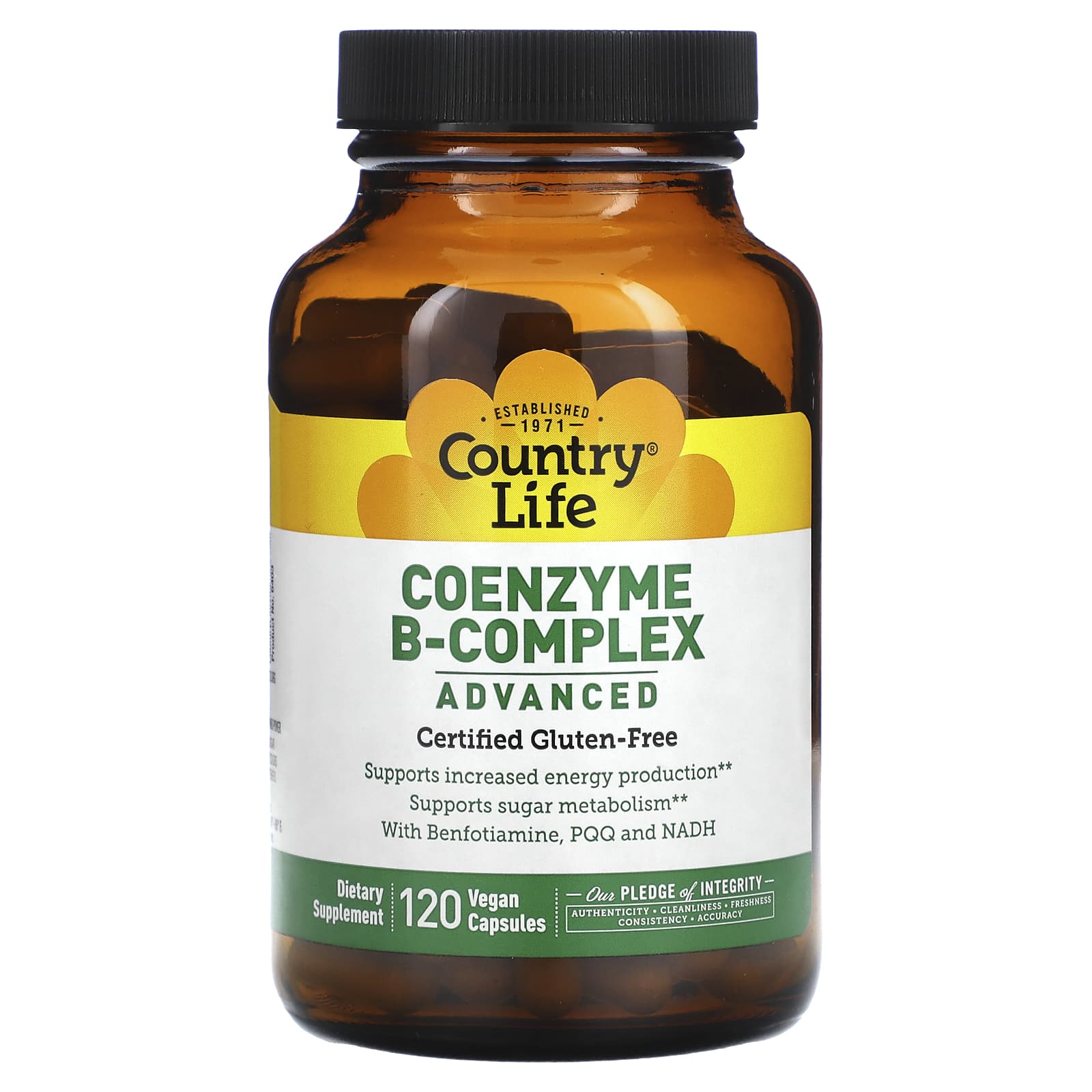 Country Life, Coenzyme B-Complex, Advanced, 120 Vegan Capsules