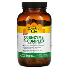كونتري لايف‏, إنزيمات فيتامين ب المركب المساعدة، 240 كبسولة نباتية