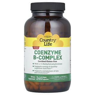 Country Life, Complejo de vitaminas B coenzimadas, 240 cápsulas veganas