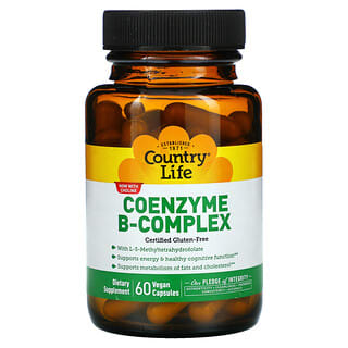 Country Life, Complejo de vitaminas B coenzimadas, 60 cápsulas veganas
