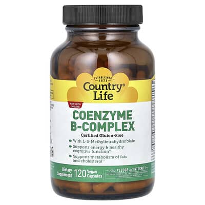 Country Life, Coenzyme B-Complex Caps, 120 Vegan Capsules