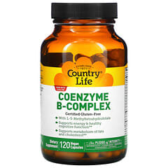 Country Life, Coenzyme B-Complex, Coenzym-B-Komplex, 120 pflanzliche Kapseln