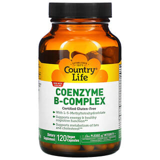 Country Life, Complejo de vitaminas B coenzimadas, 120 cápsulas veganas