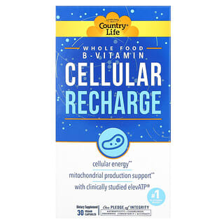 Country Life, Cellular Recharge,  30 Vegan Capsules