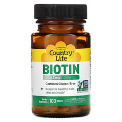 Country Life, Biotin, 1 mg, 100 Tabletten