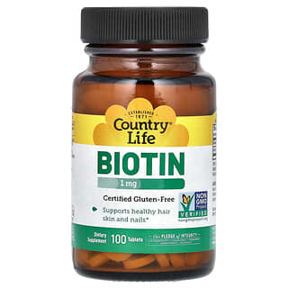 Country Life, біотин, 1 мг, 100 таблеток