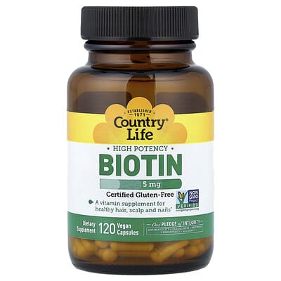 Country Life, Biovitamins, Extra Strength, 5 mg, 120 Vegan Capsules