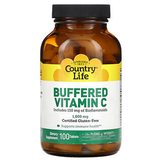 Country Life, Buffered Vitamin C, 1,000 mg, 100 Tablets