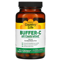 Country Life, Buffer-C pH Controlled, 500 mg, 120 cápsulas vegetales