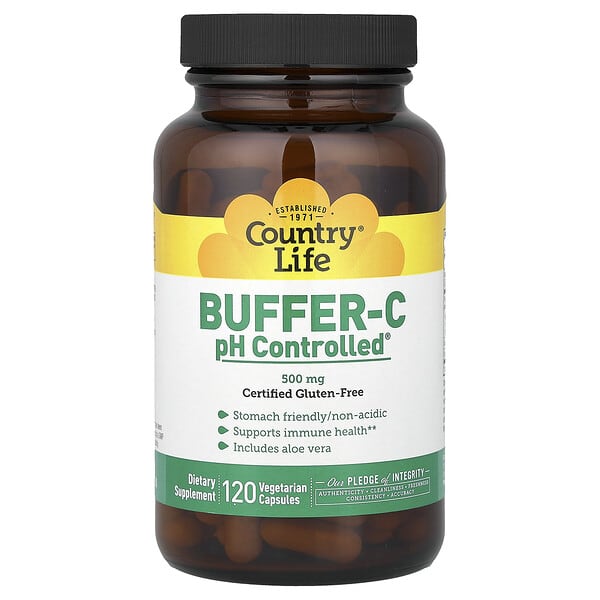 Country Life, Buffer-C, pH Controlled®, 베지 캡슐 120정