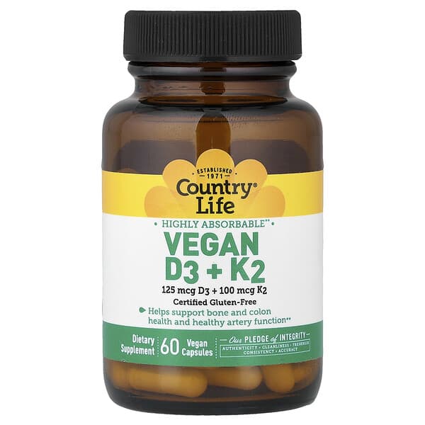 Vegan D3 + K2, 60 Vegan Capsules