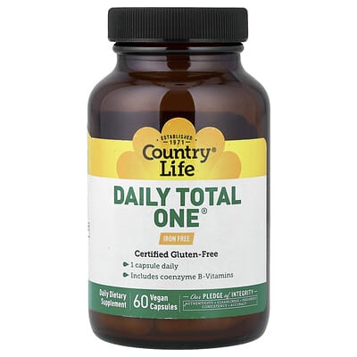 Country Life, Daily Total One®, Iron Free, 60 Vegan Capsules