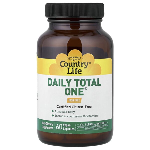 Daily Total One®, Iron Free, 60 Vegan Capsules