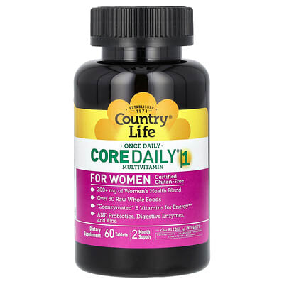 Country Life, Core Daily® Multivitamin, 1-Tablet Multivitamin for Women, 60 Tablets