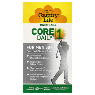 Country Life, Core Daily-1, мультивитамины для мужчин старше 50 лет, 60 таблеток