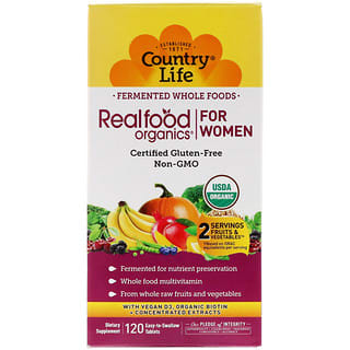 Country Life, Realfood Organics for Women, 120 einfach zu schluckende Tabletten