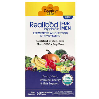 كونتري لايف‏, Realfood Organics ، فيتامينات متعددة للرجال ، 60 قرصًا سهل البلع