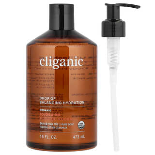 Cliganic, Huile de jojoba certifiée biologique, 100 % pure et naturelle, 473 ml