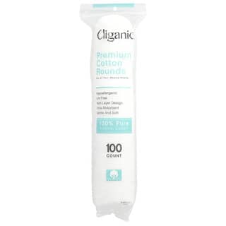 Cliganic, Premium Cotton Rounds, 100 Count