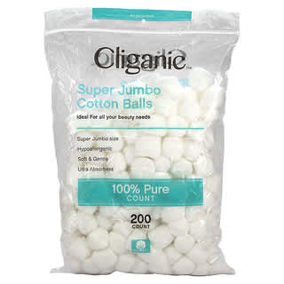 Cliganic, Super Jumbo Cotton Balls, 200 Count