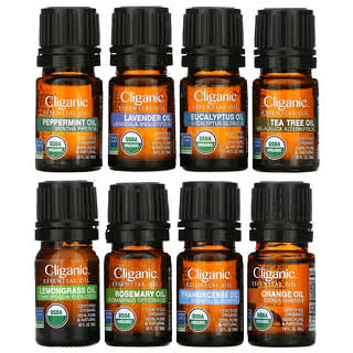 Cliganic, Aceites esenciales, Set de aromaterapia, Set de 8 piezas