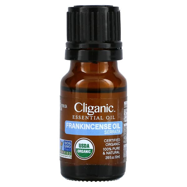 Cliganic, на 100% чистое эфирное масло, ладан, 10 мл (0,33 жидк. унции)