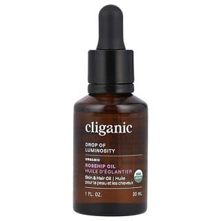 Cliganic, Drop of Luminosity™, Óleo de Rosa-Mosqueta Orgânico, 30 ml (1 fl oz)